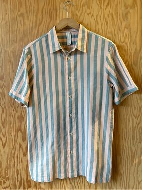 Scotch & Soda Vertical Stripe Short-Sleeve Shirt